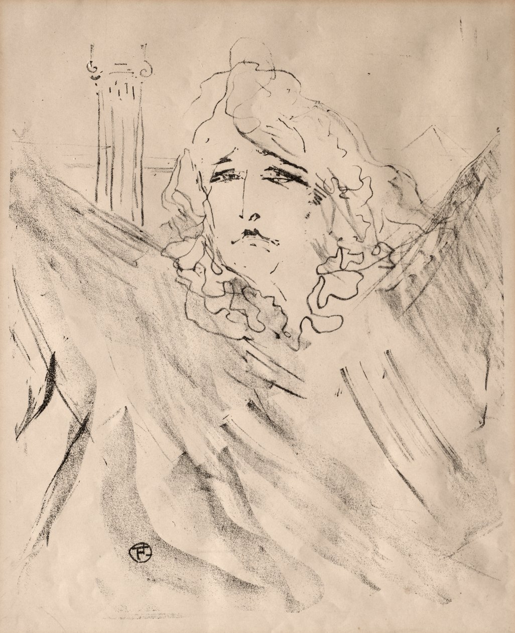 Ritratti di attori e attrici: Tredici litografie: Sarah Bernhardt da Henri de Toulouse Lautrec
