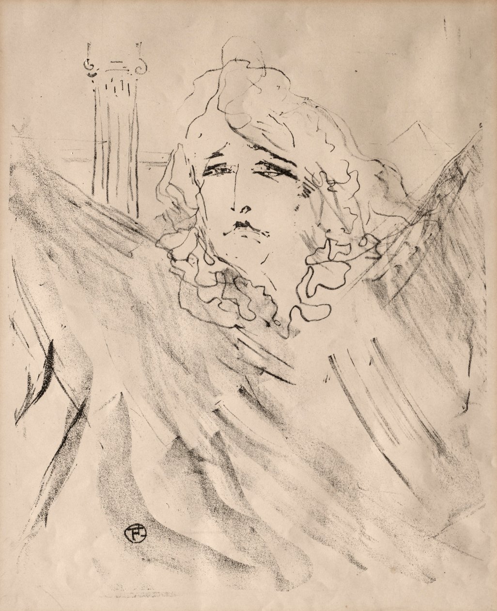 Ritratti di attori e attrici: Tredici litografie: Sarah Bernhardt da Henri de Toulouse Lautrec