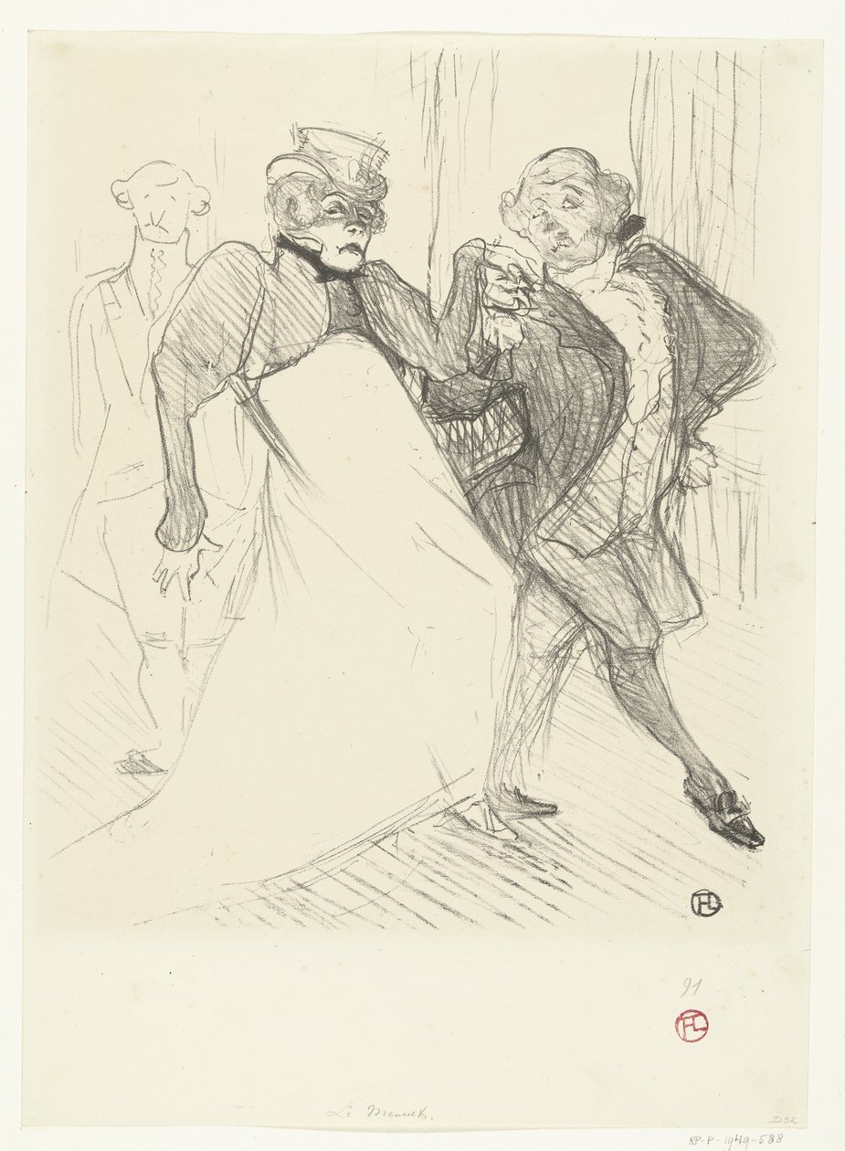 Ritratto degli attori Gabrielle Rejane e Felix Galipaux nella commedia Madame Sans-Gêne da Henri de Toulouse Lautrec