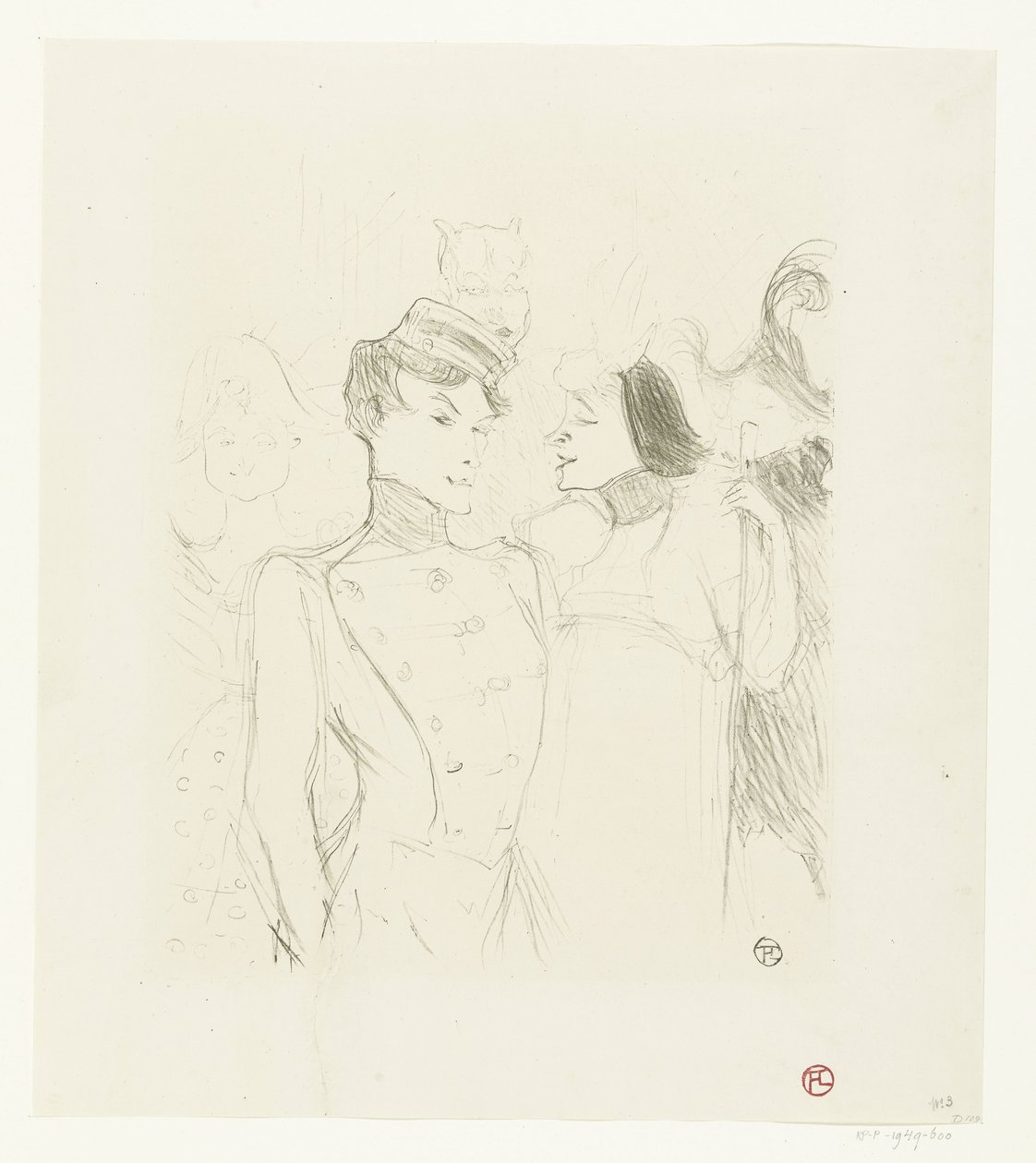 Ritratto delle attrici Marcelle Lender e Eve Lavallière in una rivista al Théâtre des Variétés da Henri de Toulouse Lautrec