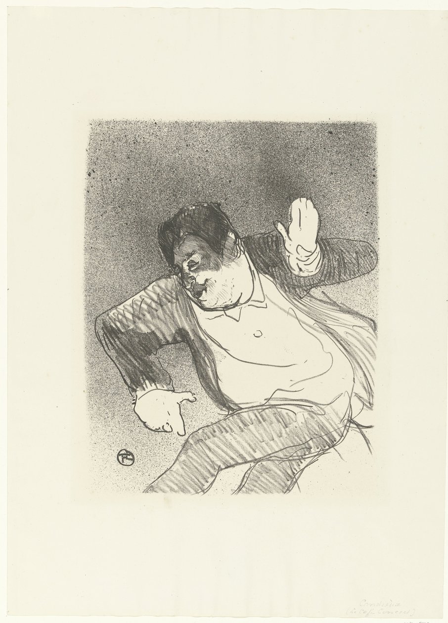 Ritratto del comico Caudieux che balla al Petit Casino da Henri de Toulouse Lautrec