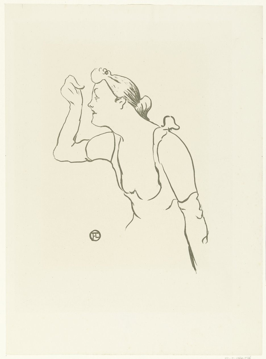 Ritratto della cantante Paula Brebion da Henri de Toulouse Lautrec