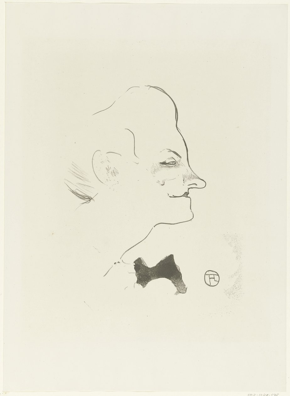 Ritratto della cantante Yvette Gilbert da Henri de Toulouse Lautrec