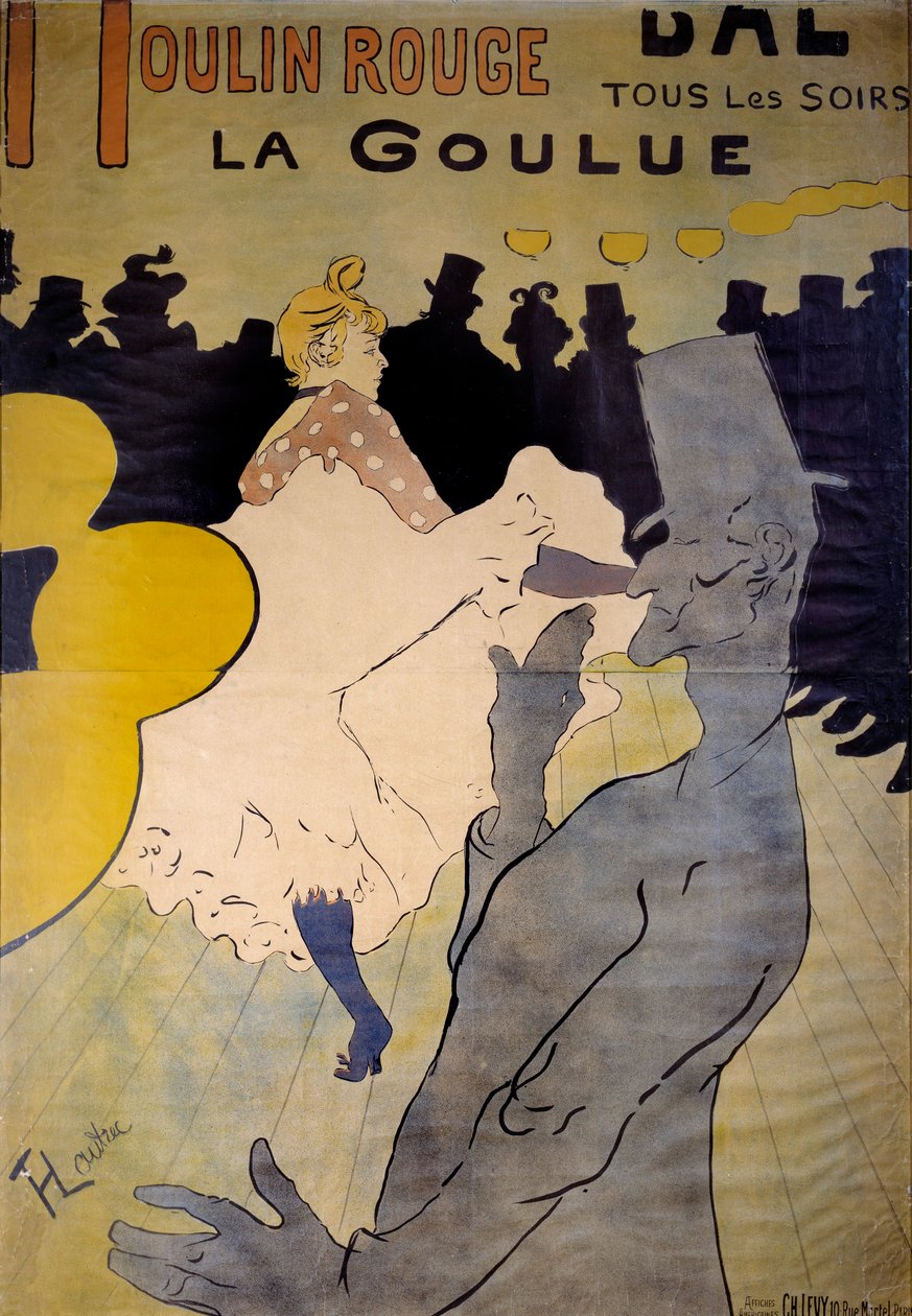 Poster per il cabaret La Goulue al Moulin Rouge da Henri de Toulouse Lautrec
