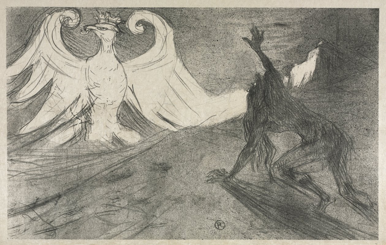 Progetto per frontespizio di: Ai piedi del Sinai da Henri de Toulouse Lautrec
