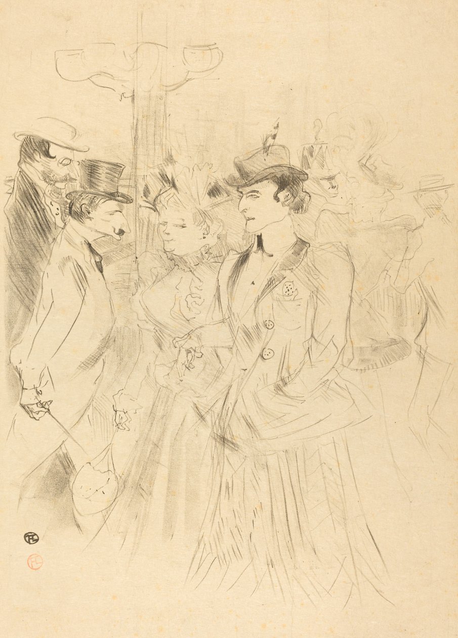 Passeggiata Promenoir, 1899 da Henri de Toulouse Lautrec