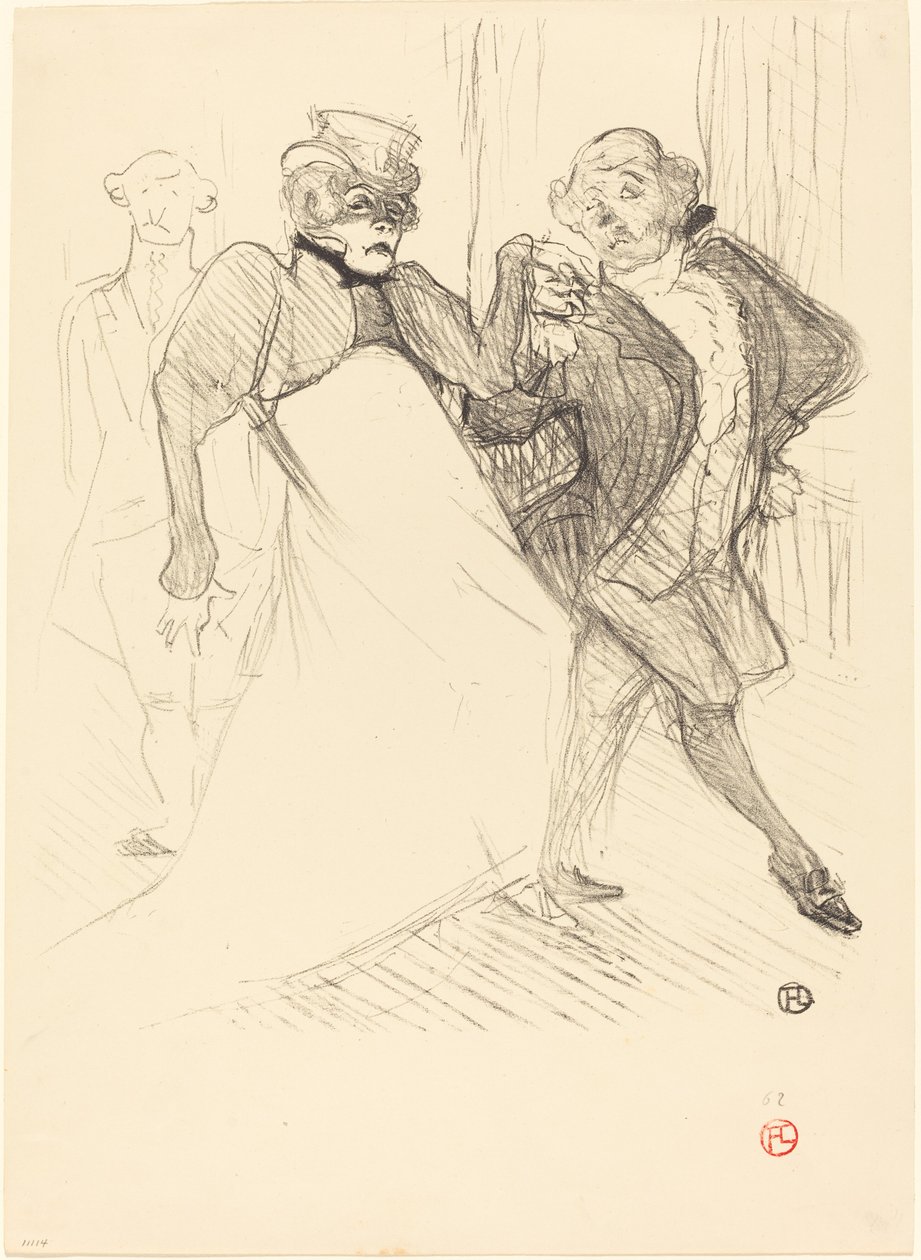 Réjane e Galipaux in Madame Sans-Gêne, 1894 da Henri de Toulouse Lautrec