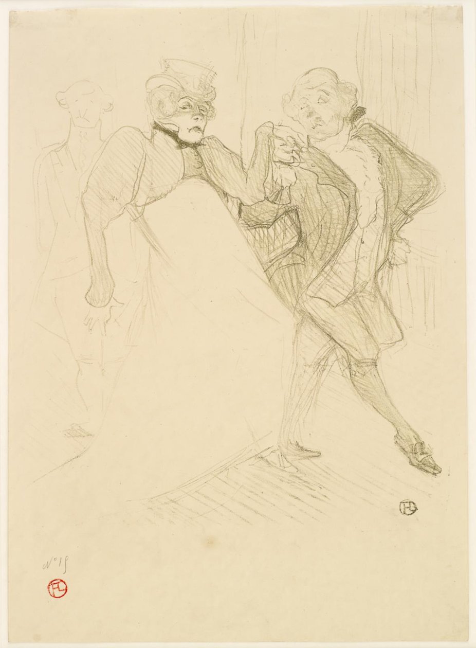 Réjane e Galipaux in Madame Sans-Gêne da Henri de Toulouse Lautrec