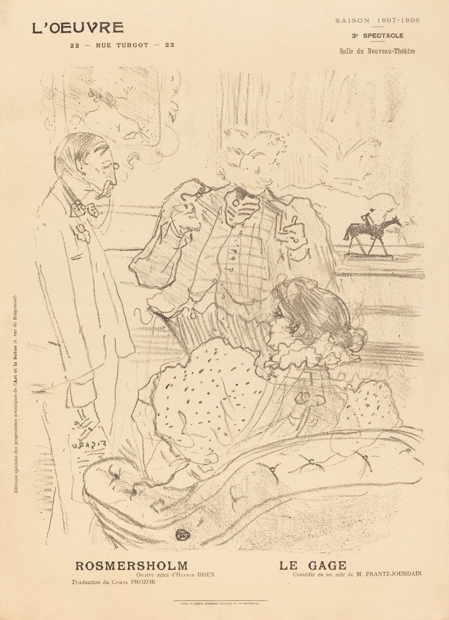 Rosmersholm; Le Gage da Henri de Toulouse Lautrec