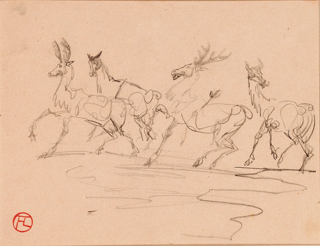 Cervi e cerve da Henri de Toulouse Lautrec