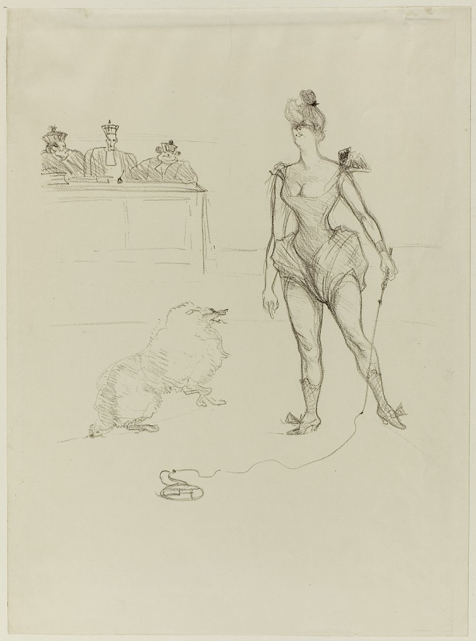 Il domatore di animali davanti al tribunale da Henri de Toulouse Lautrec