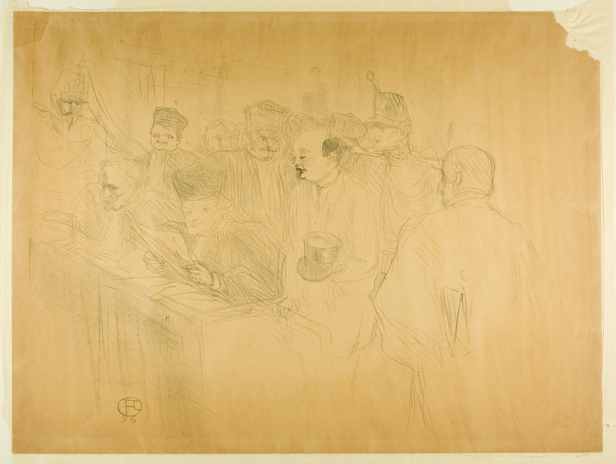 Il processo Arton (terza tavola) da Henri de Toulouse Lautrec