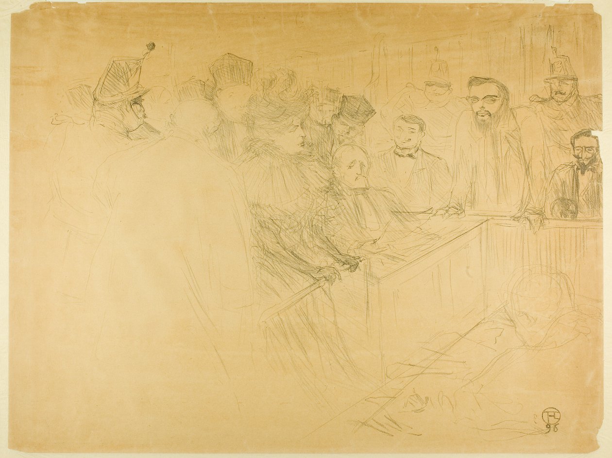 Il processo Arton (terza tavola) da Henri de Toulouse Lautrec