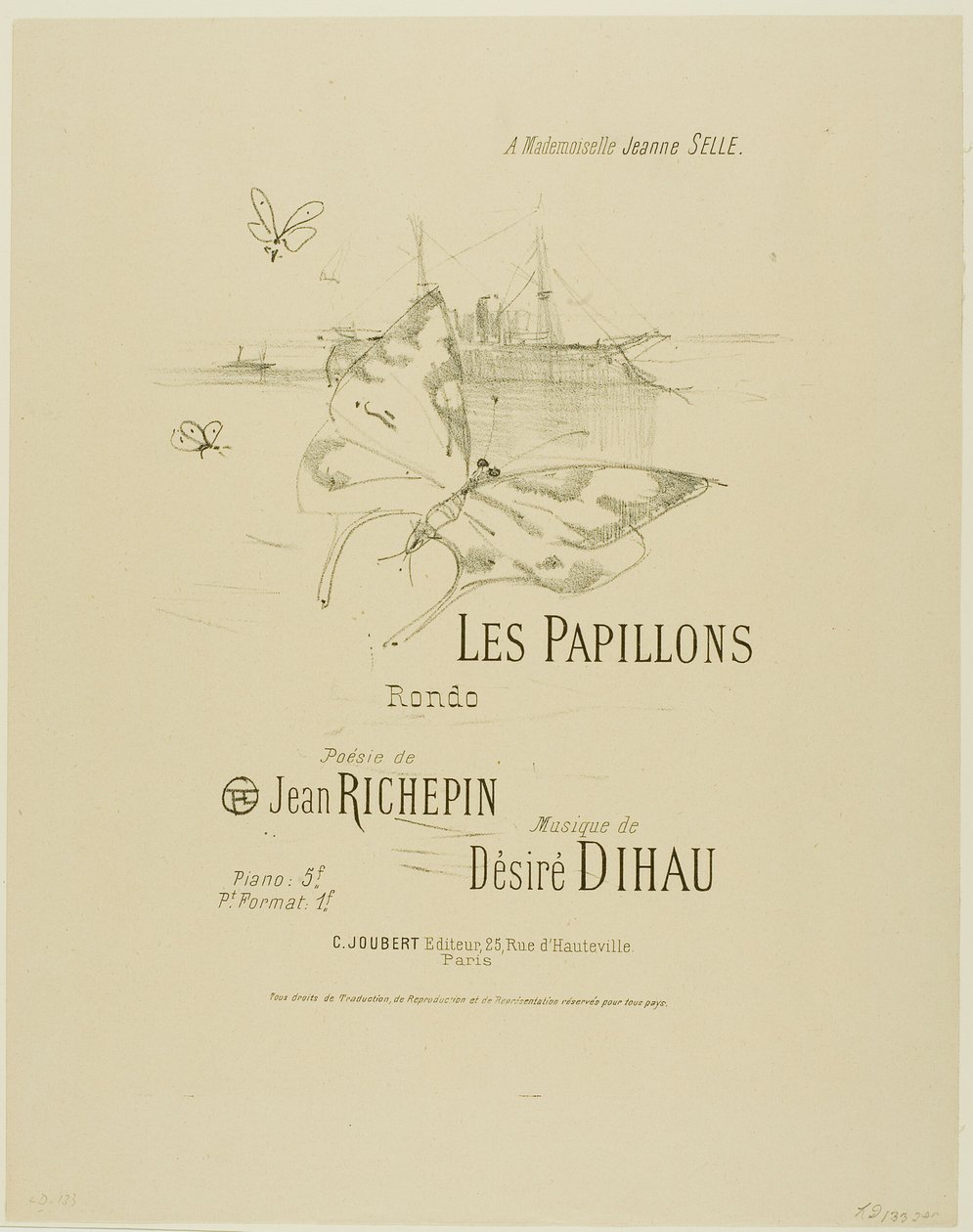 Le Farfalle, da Mélodies de Désiré Dihau da Henri de Toulouse Lautrec