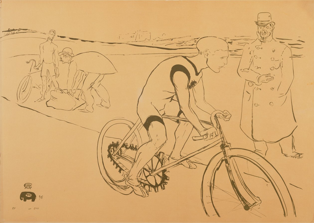 Il ciclista Michael da Henri de Toulouse Lautrec