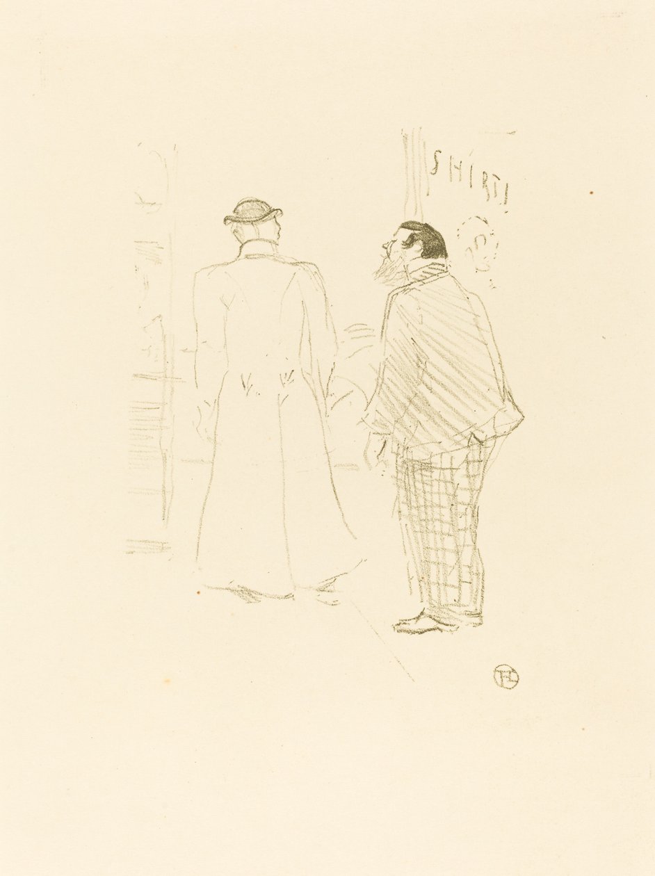 Il primo venditore di Jourdan e Brown da Henri de Toulouse Lautrec