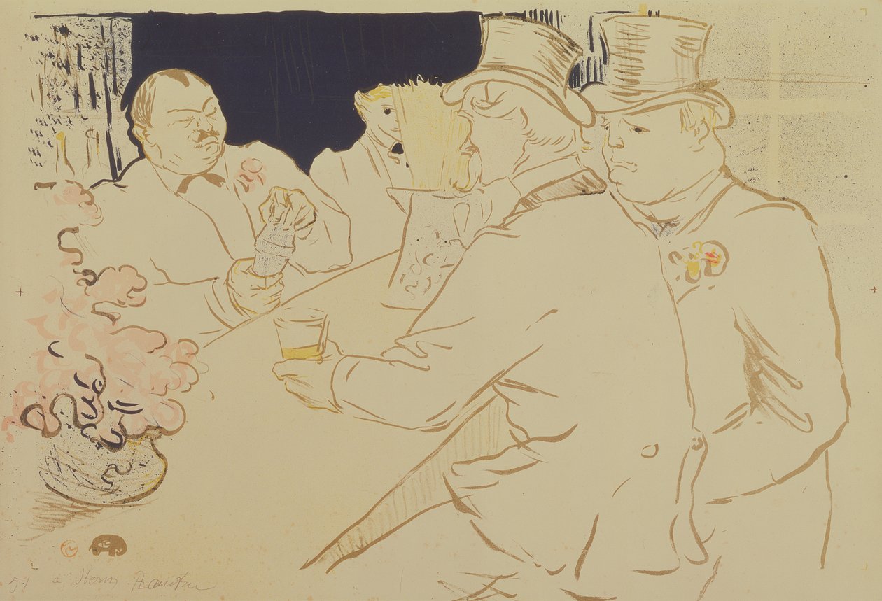 Il bar irlandese e americano, rue Royale, per The Chap Book da Henri de Toulouse Lautrec