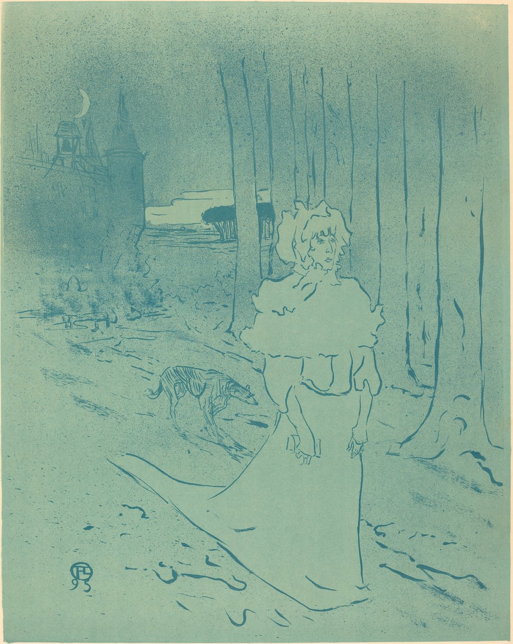 La signora del maniero o il presagio da Henri de Toulouse Lautrec