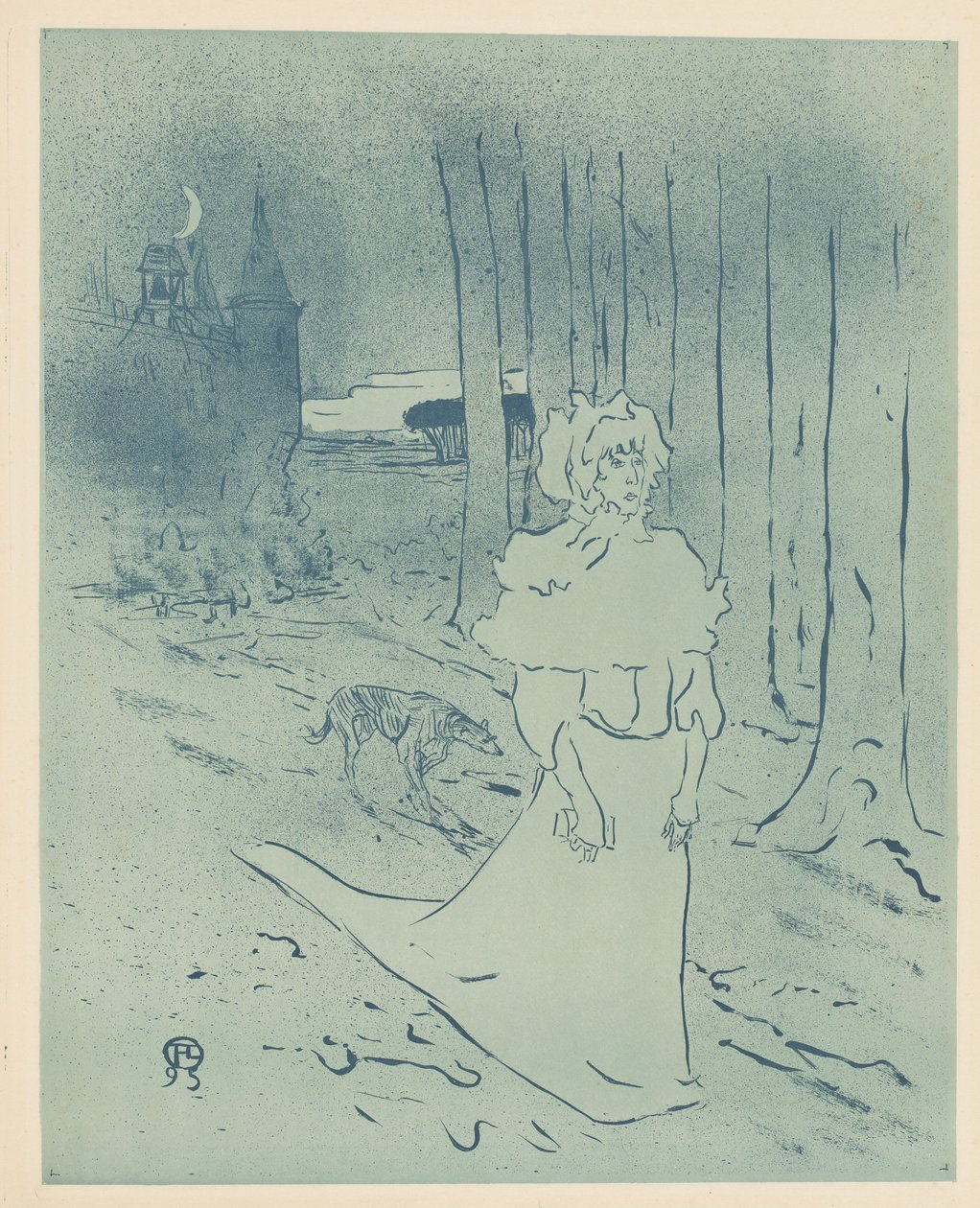 La Signora del Maniero o il Presagio La chatelaine ou le tocsin da Henri de Toulouse Lautrec