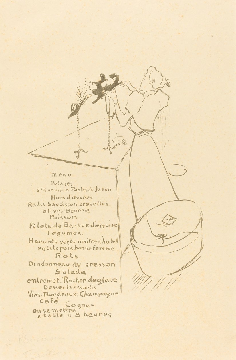 La modista - Renée Vert, 1893 da Henri de Toulouse Lautrec