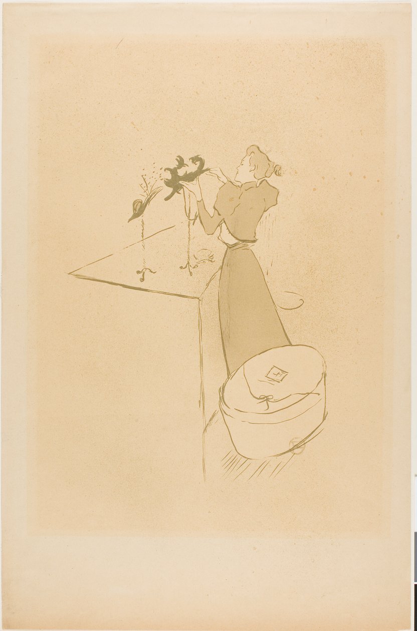 La modista, Renée Vert da Henri de Toulouse Lautrec