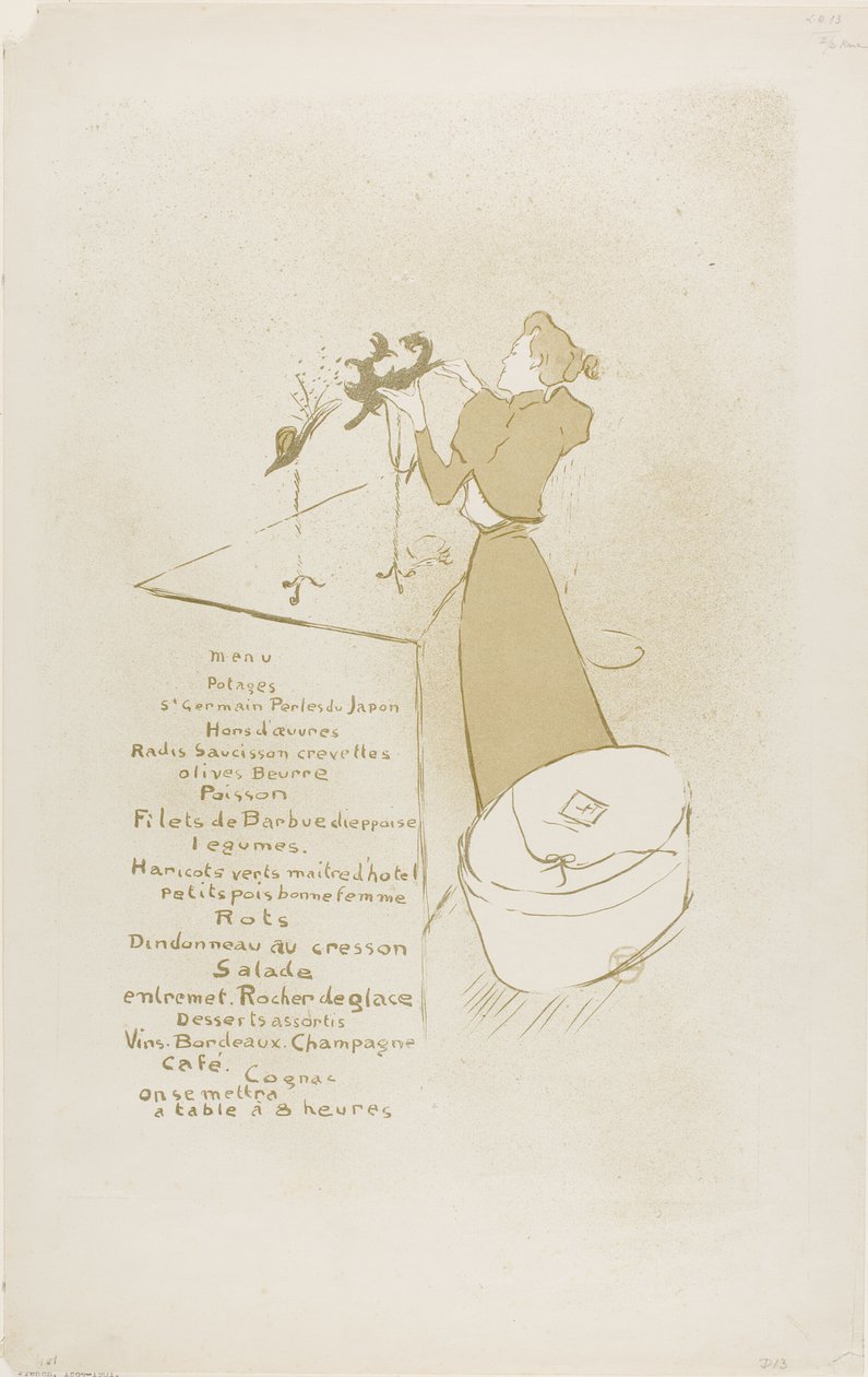 La modista, Renée Vert da Henri de Toulouse Lautrec
