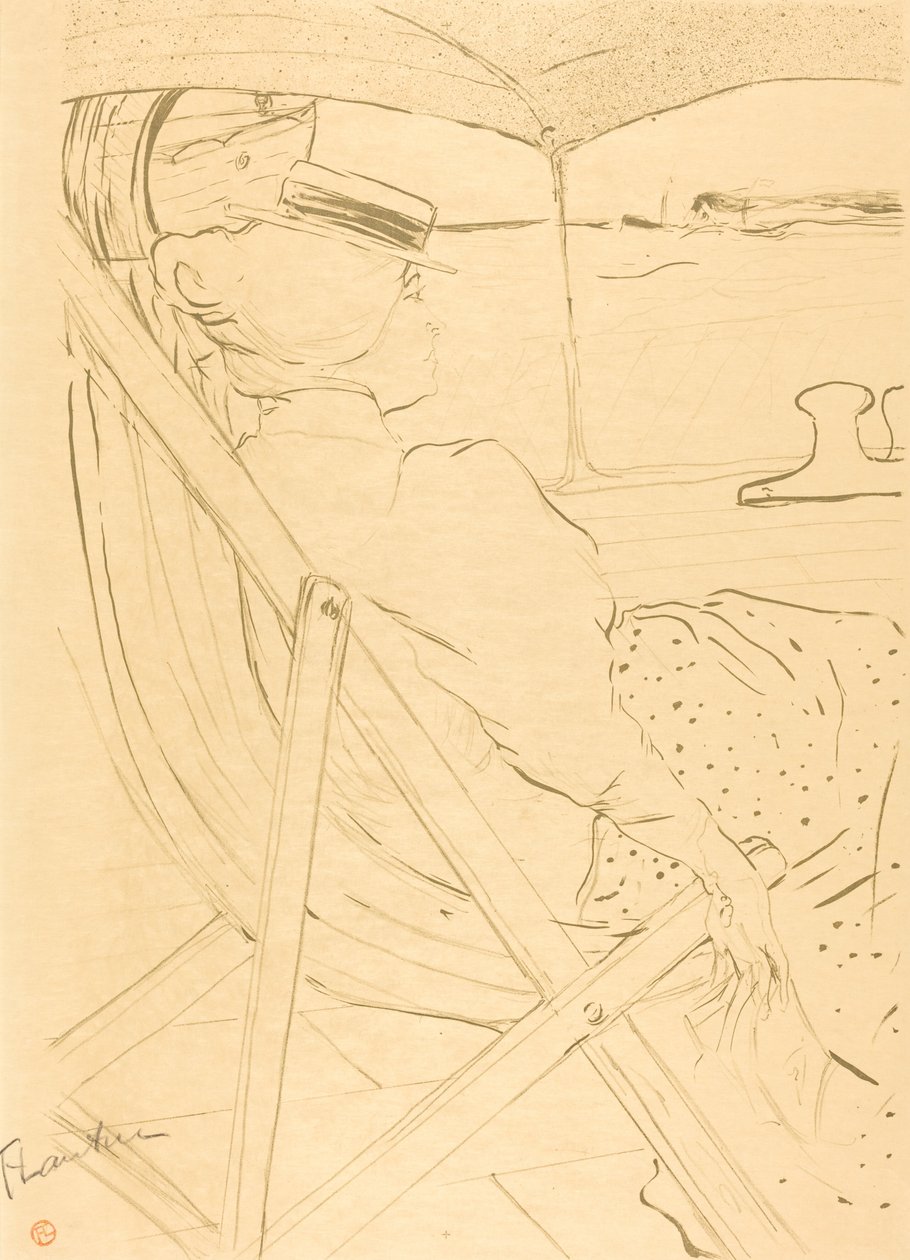 La passeggera della cabina 54 - Passeggiata in yacht da Henri de Toulouse Lautrec