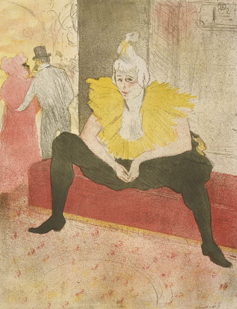 La clownessa seduta da Henri de Toulouse Lautrec
