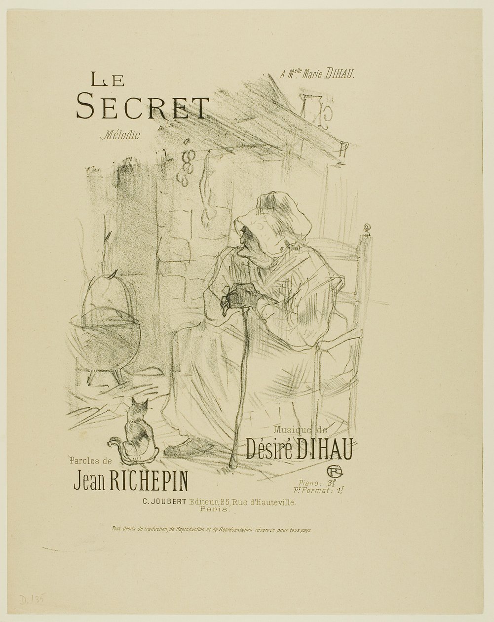 Il Segreto, da Mélodies de Désiré Dihau da Henri de Toulouse Lautrec
