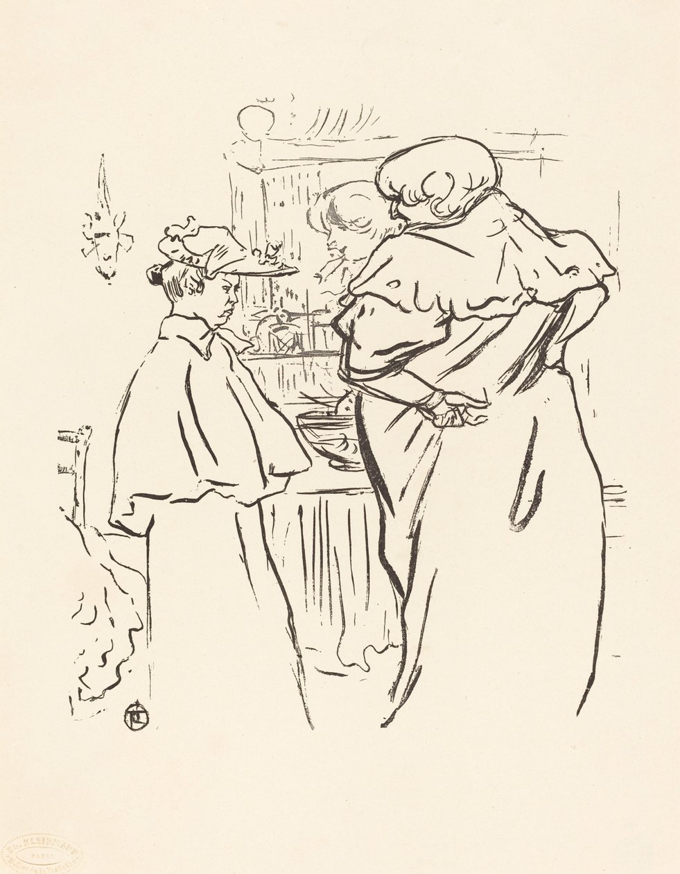 Due donne davanti a uno specchio da Henri de Toulouse Lautrec