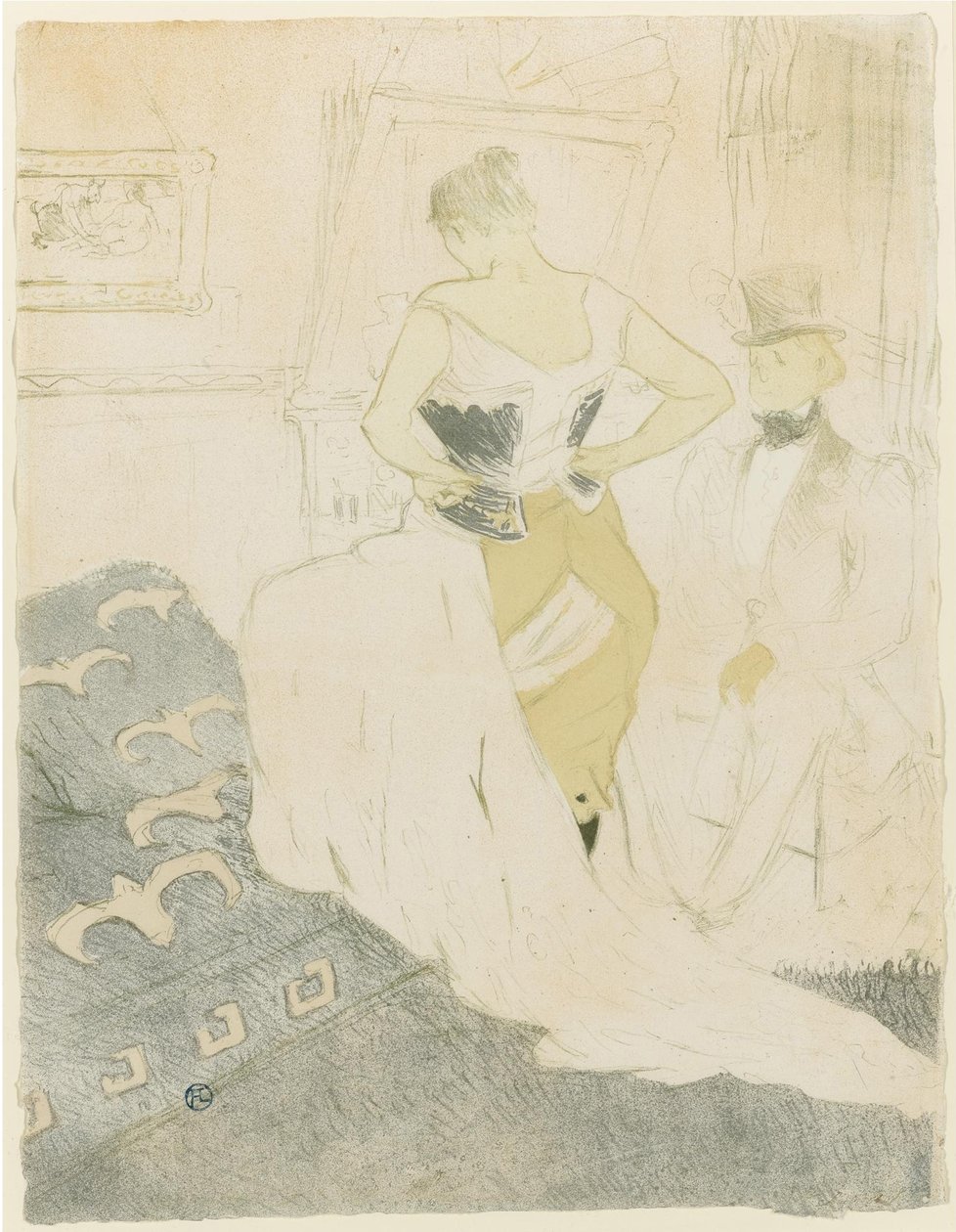 Donna che aggiusta il corsetto, 1896 da Henri de Toulouse Lautrec