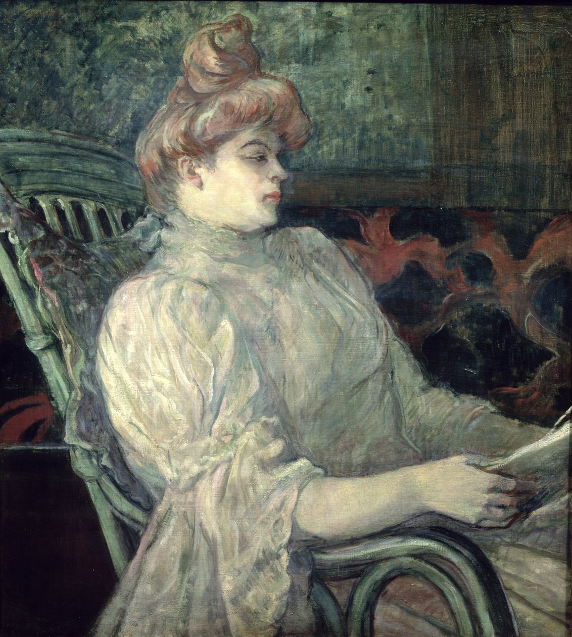 Donna che legge da Henri de Toulouse Lautrec
