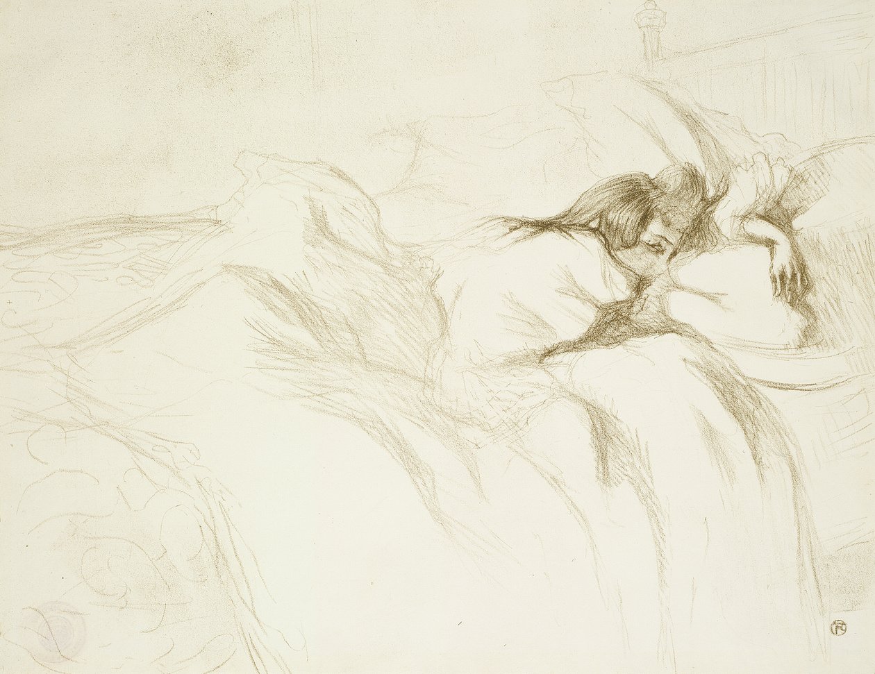 Donna a letto—Risveglio, tavola tre da Elles da Henri de Toulouse Lautrec