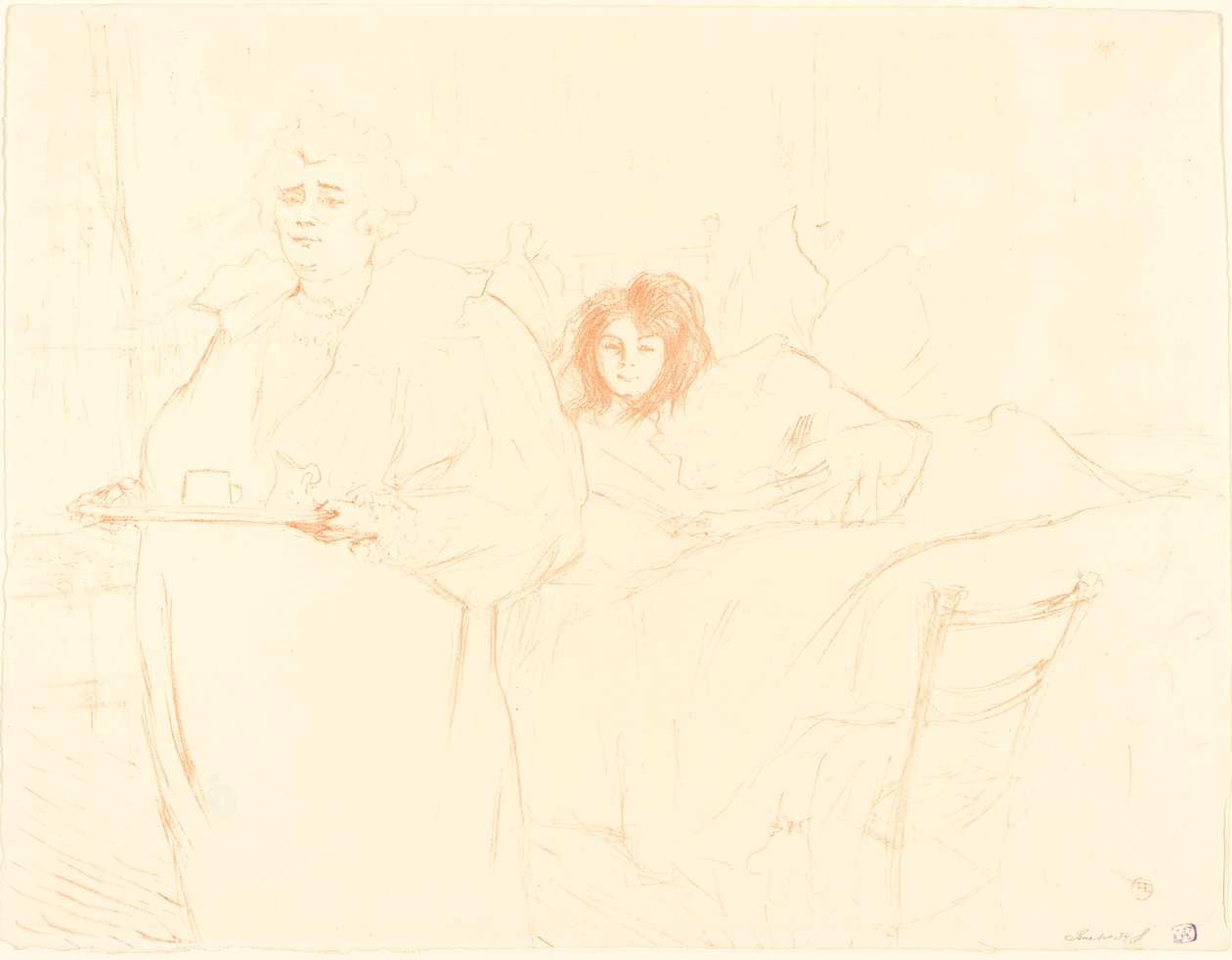 Donna con un vassoio da Henri de Toulouse Lautrec