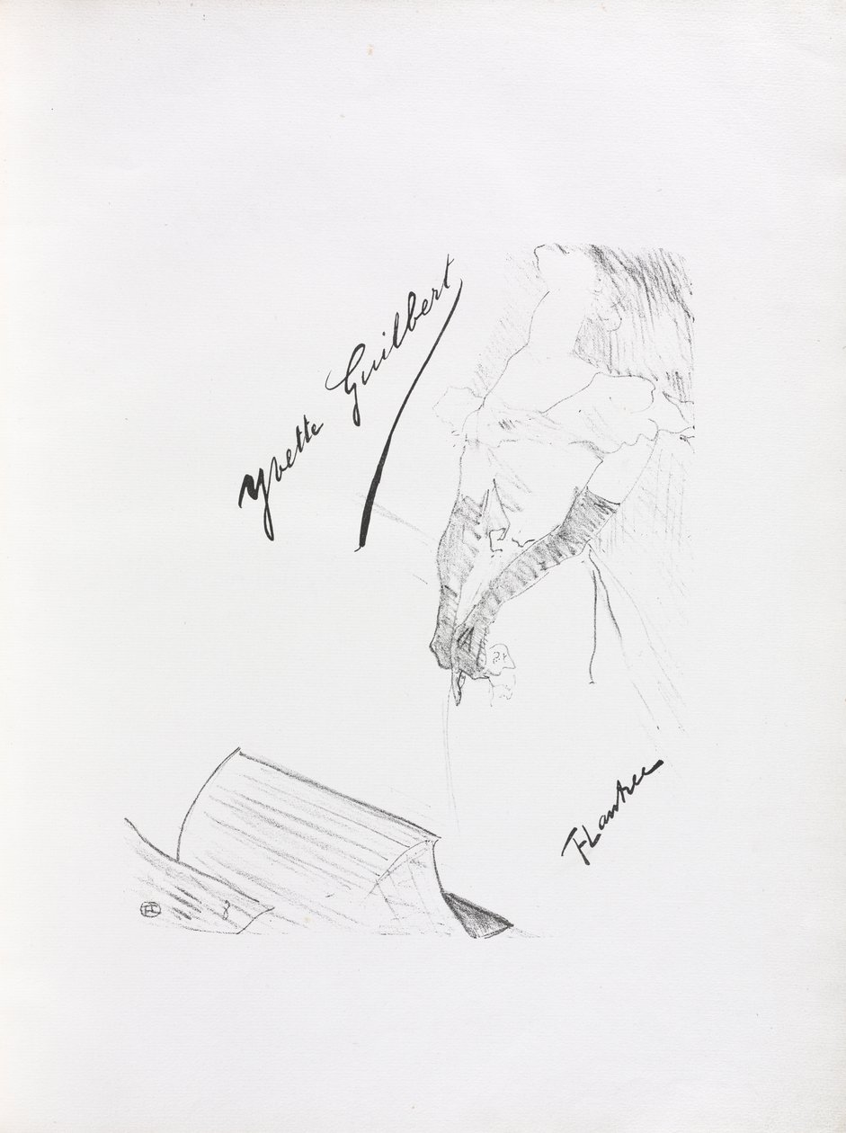 Yvette Guilbert-Serie Inglese: Frontespizio da Henri de Toulouse Lautrec