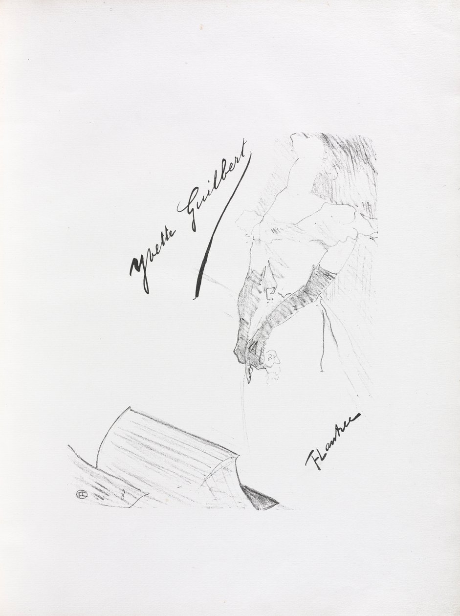 Yvette Guilbert-Serie Inglese: Frontespizio da Henri de Toulouse Lautrec
