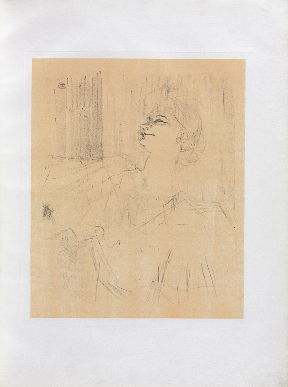 Yvette Guilbert-Serie Inglese: Menilmontant di Bruant da Henri de Toulouse Lautrec