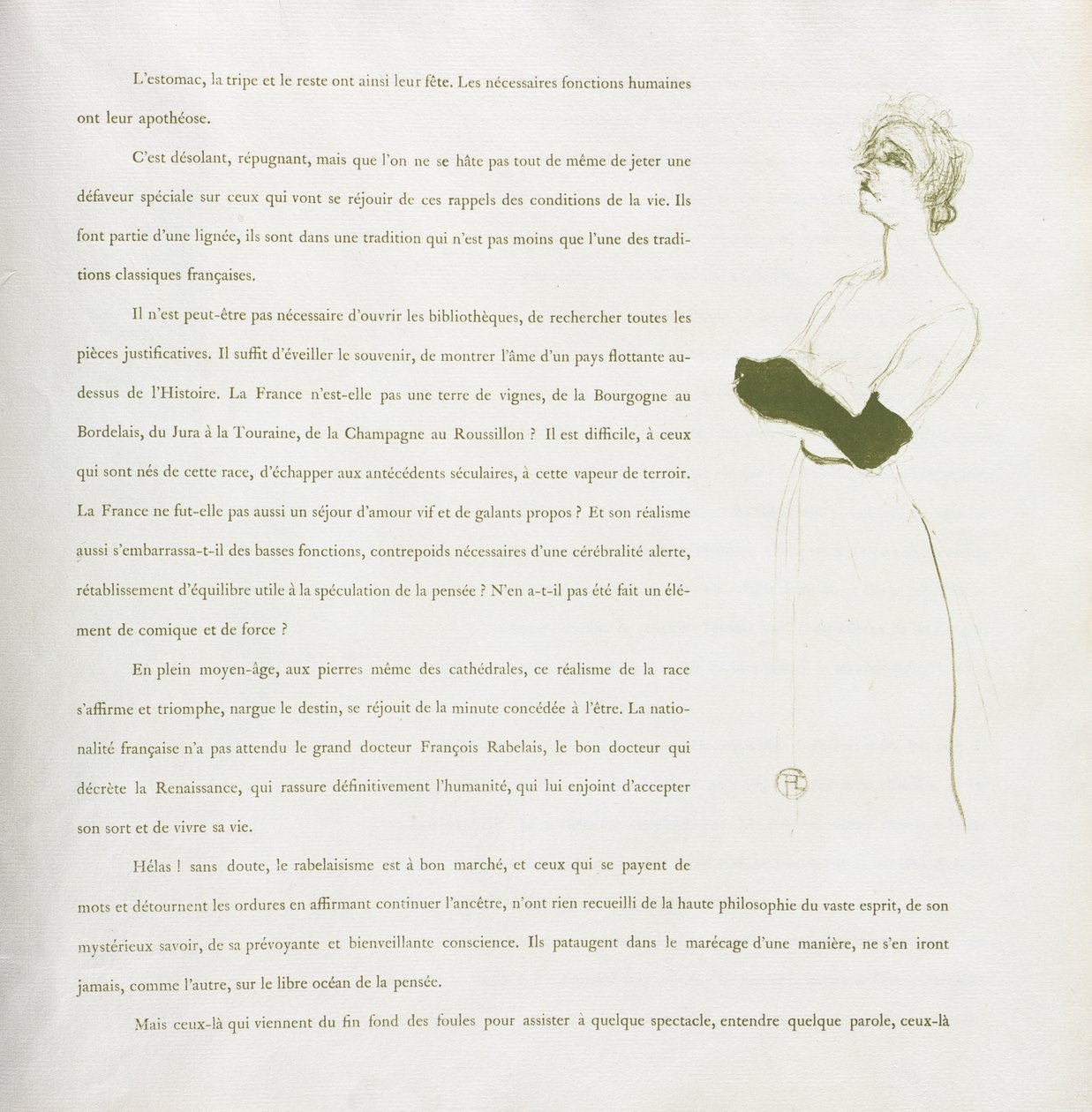 Yvette Guilbert - Serie Francese: N. 10 da Henri de Toulouse Lautrec