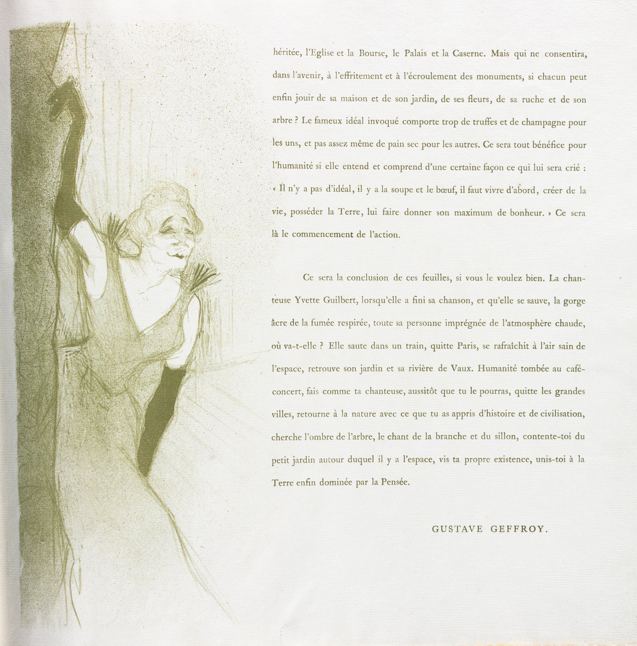 Yvette Guilbert - Serie Francese: No. 16 da Henri de Toulouse Lautrec
