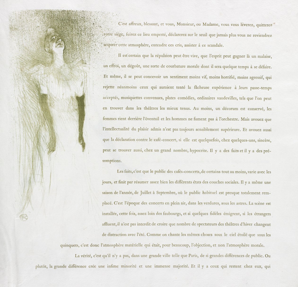 Yvette Guilbert-Serie Francese: No. 3, 1894 da Henri de Toulouse Lautrec