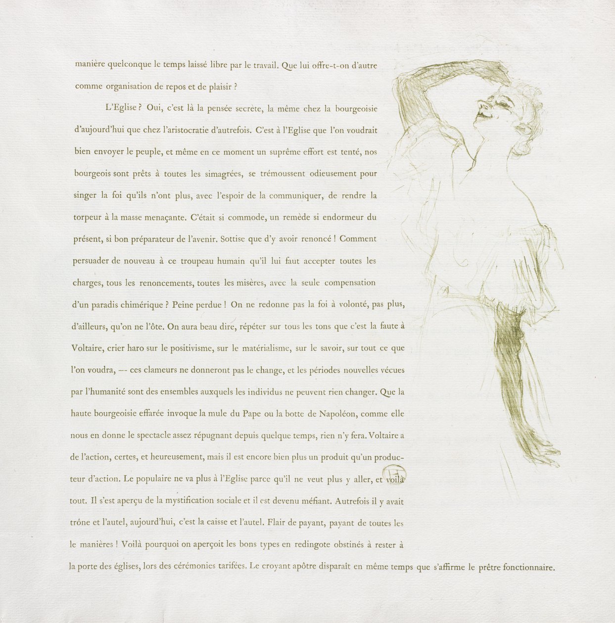 Yvette Guilbert - Serie Francese: N. 7 da Henri de Toulouse Lautrec
