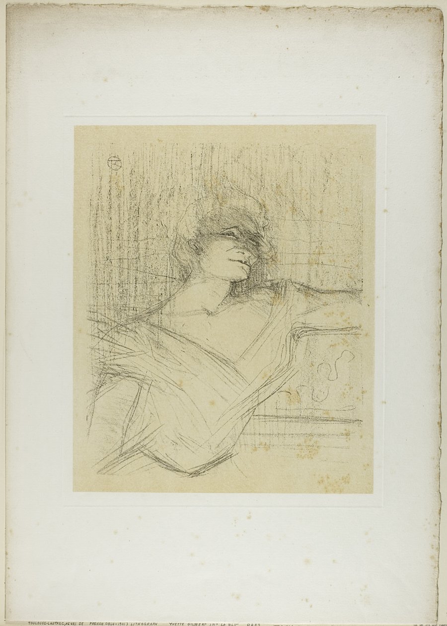 Yvette Guilbert—Dans la Glu, da Yvette Guilbert da Henri de Toulouse Lautrec