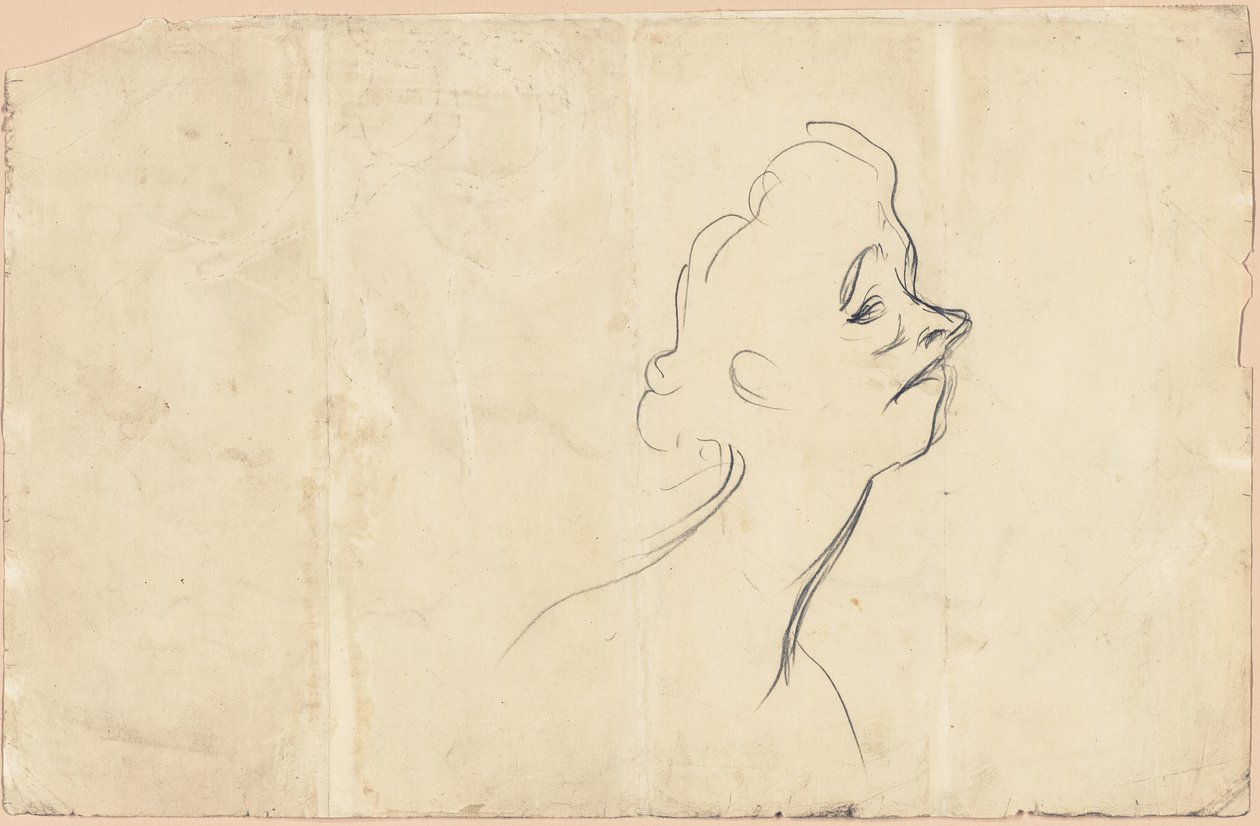 Yvette Guilbert (recto) Studio a tre quarti di Yvette Guilbert (verso) da Henri de Toulouse Lautrec