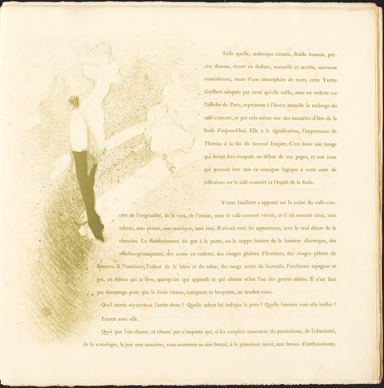 Yvette Guilbert da Henri de Toulouse Lautrec
