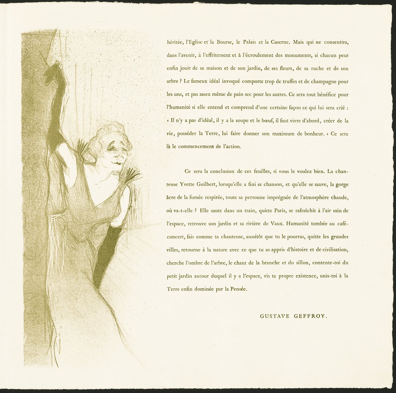 Yvette Guilbert da Henri de Toulouse Lautrec
