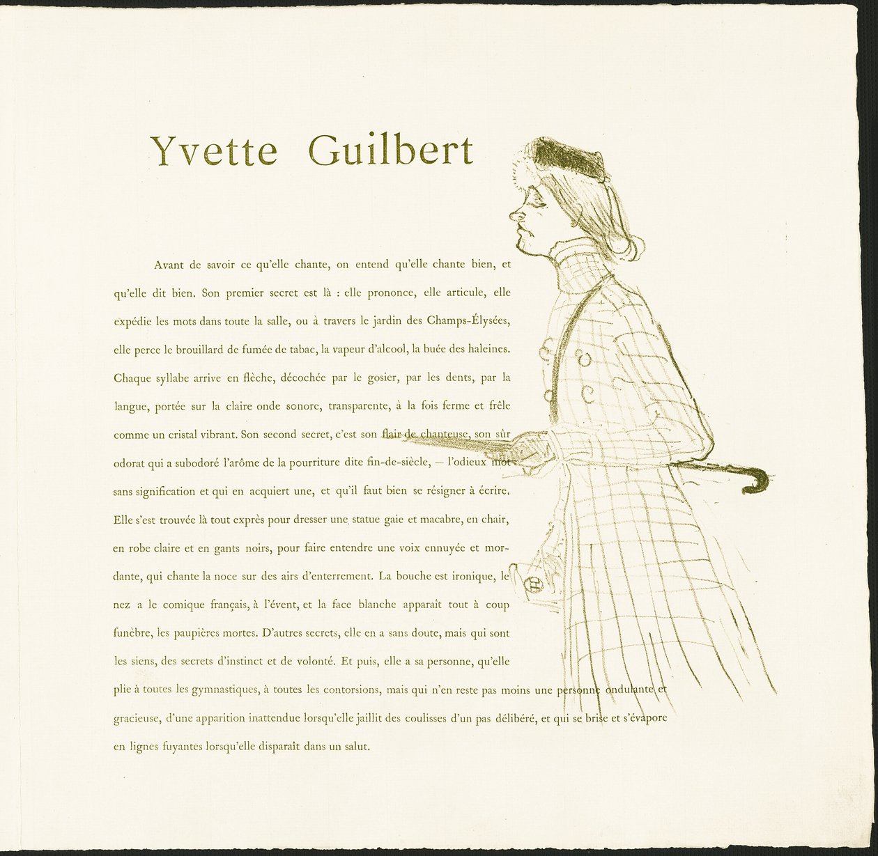 Yvette Guilbert da Henri de Toulouse Lautrec