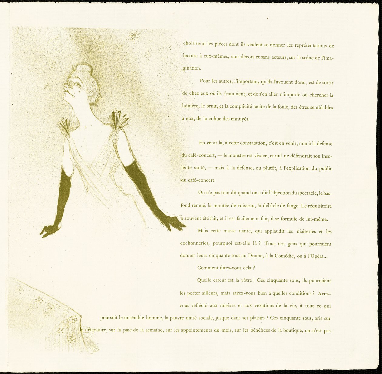 Yvette Guilbert da Henri de Toulouse Lautrec