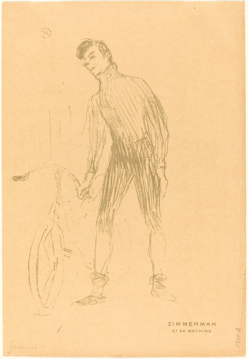 Zimmerman e la sua macchina da Henri de Toulouse Lautrec