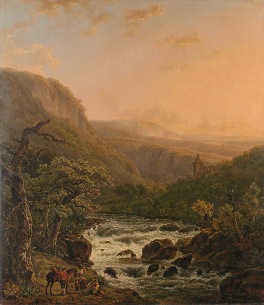 Fiume nelle Ardenne al tramonto da Henri van Assche