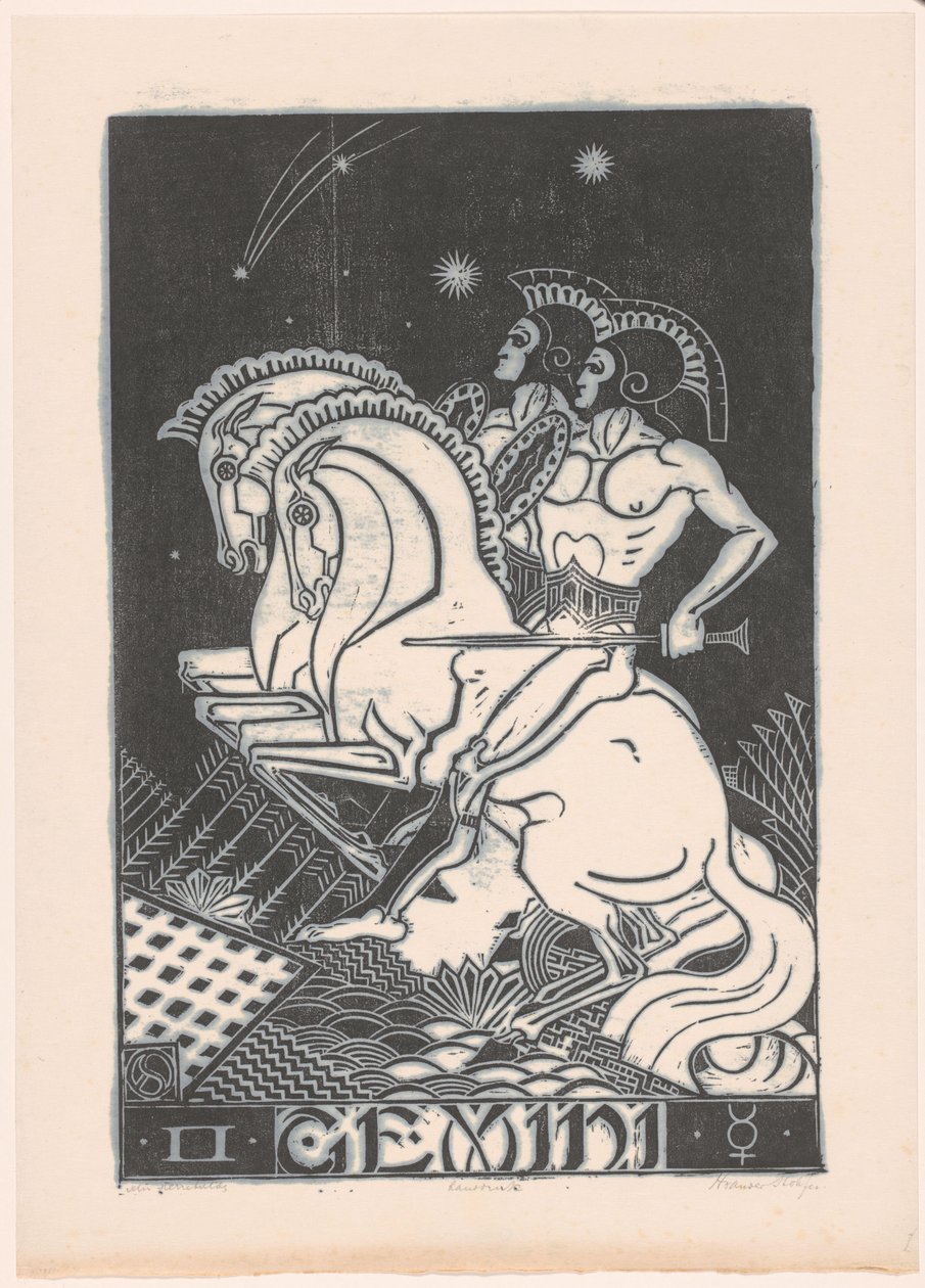 Costellazione dei Gemelli da Henri van der Stok (signed by artist)